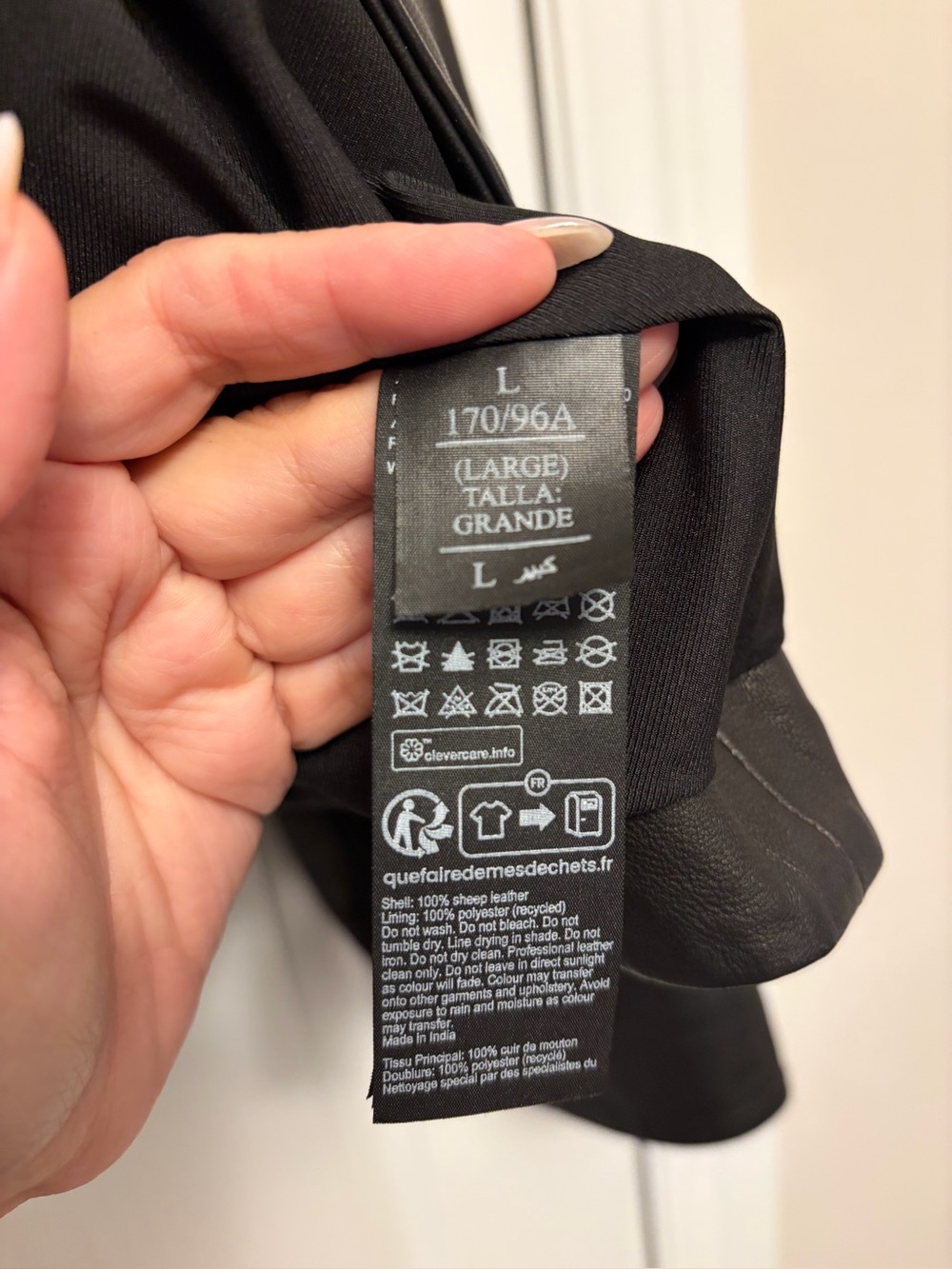 All Saints Ryder Funnel Neck Leather Jacket - Picture 5 of 6